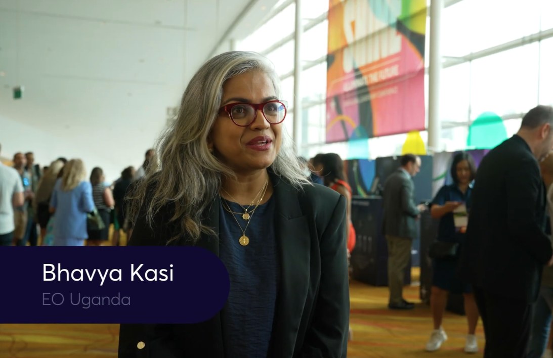 Bhavya Kasi of EO Uganda, recorded for post-event recap coverage