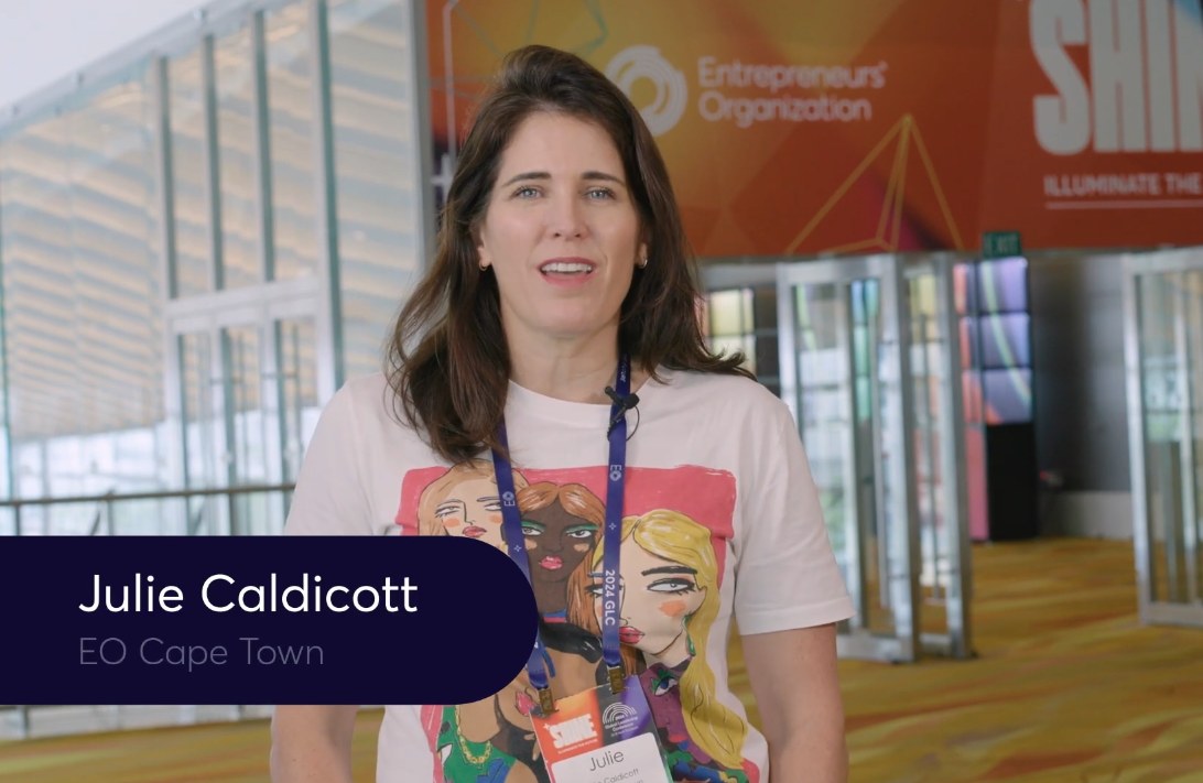 Julie Caldicott of EO Cape Town, recorded for post-event recap coverage