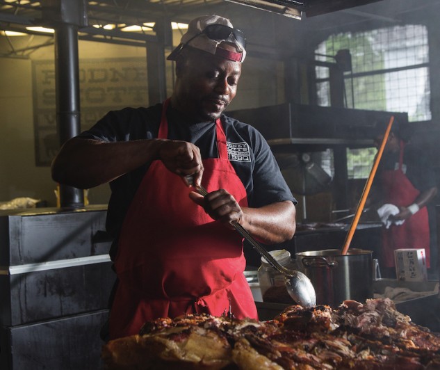 Rodney Scott tending the pit, Beer & BBQ Pairings, Hop Culture