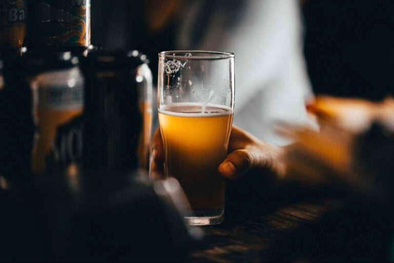 Close-up of a properly trademarked craft beer product